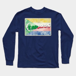 Comoros vintage style retro souvenir Long Sleeve T-Shirt